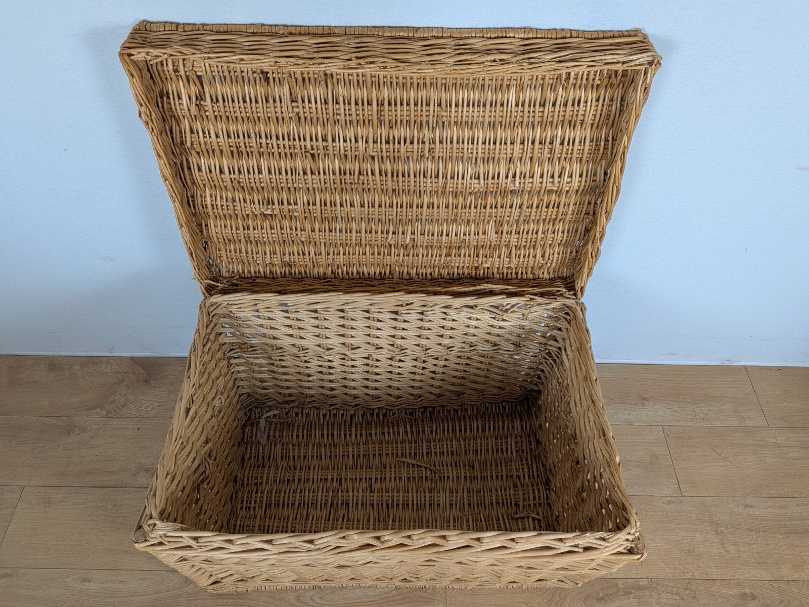Grote Rieten Dekenkist / Opbergkist – Handgevlochten – 86 cm, Huis en Inrichting, 50 tot 100 cm, Ophalen of Verzenden, Nvt, Nvt