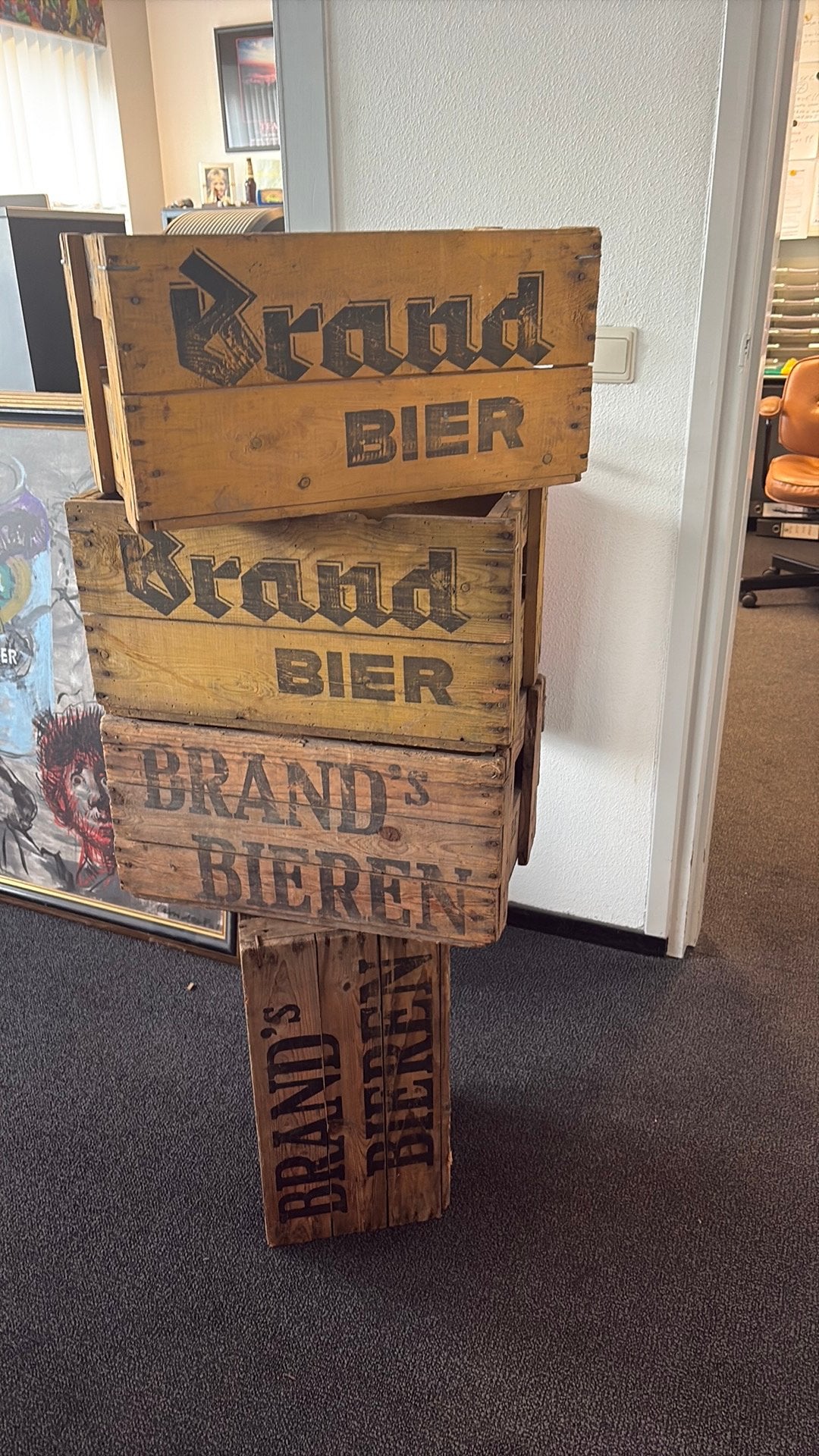 Brand houten bierkatjes, Verzamelen, Ophalen, Gebruikt, Brand