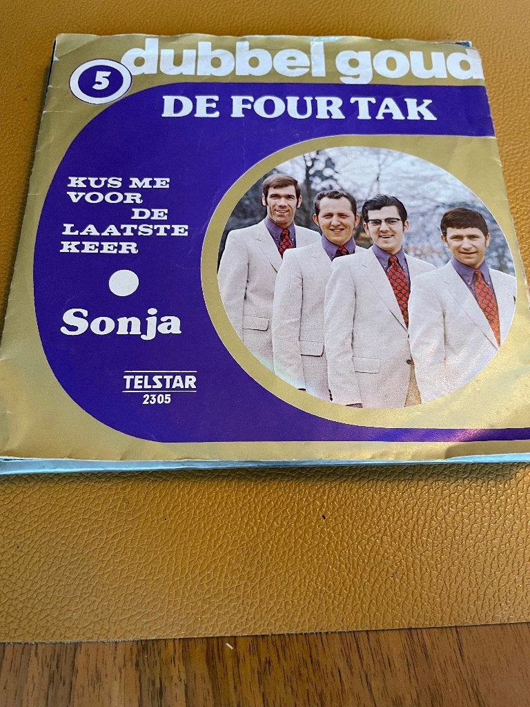 De Four Tak - Dubbel Goud (Kus Me Voor De Laatste Keer, Gebruikt, 7 inch, EP, Nederlandstalig