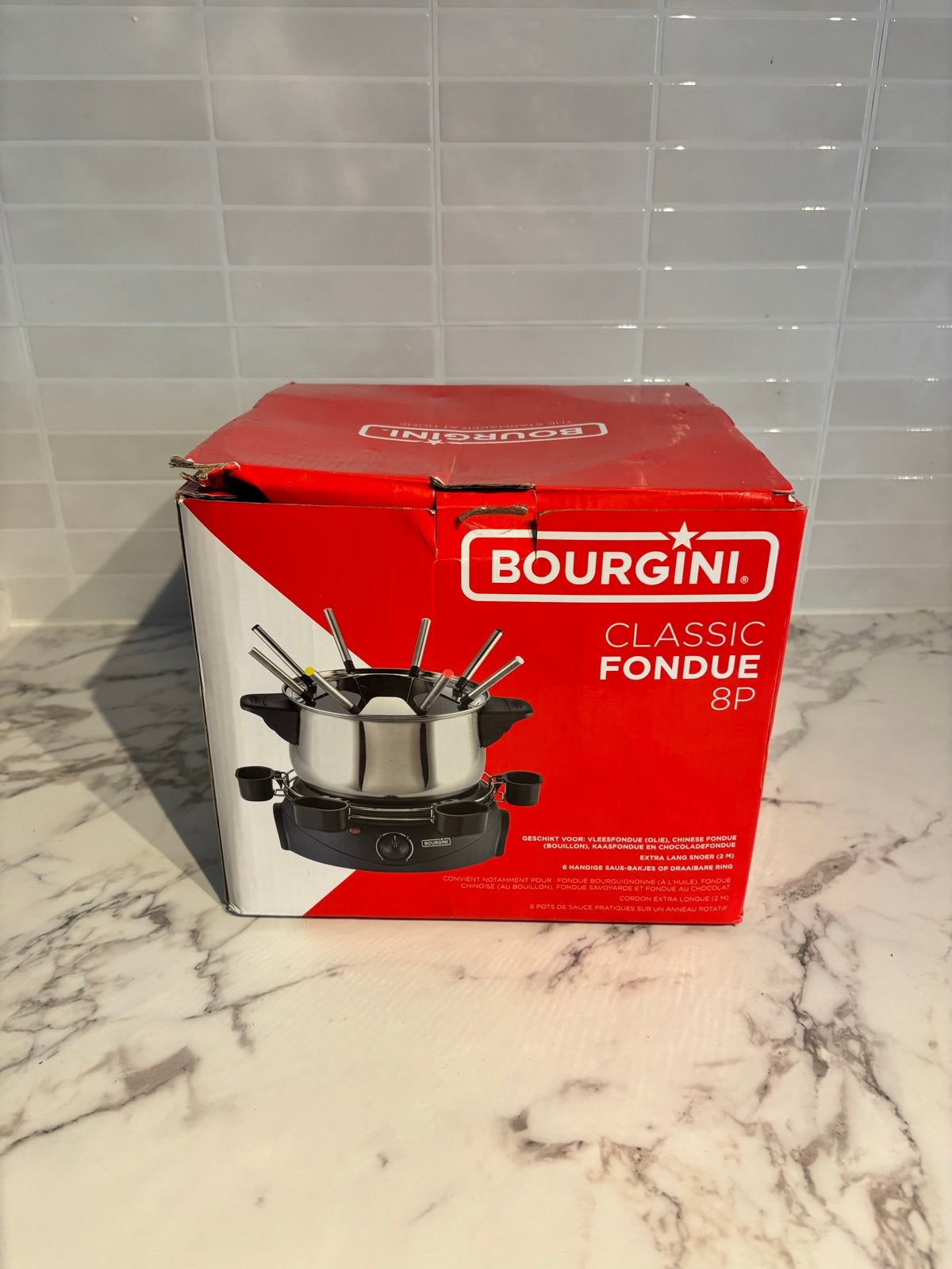 Bourgini fondue pan (Nieuw), Ophalen of Verzenden, Nieuw, Elektrisch, Fondueset