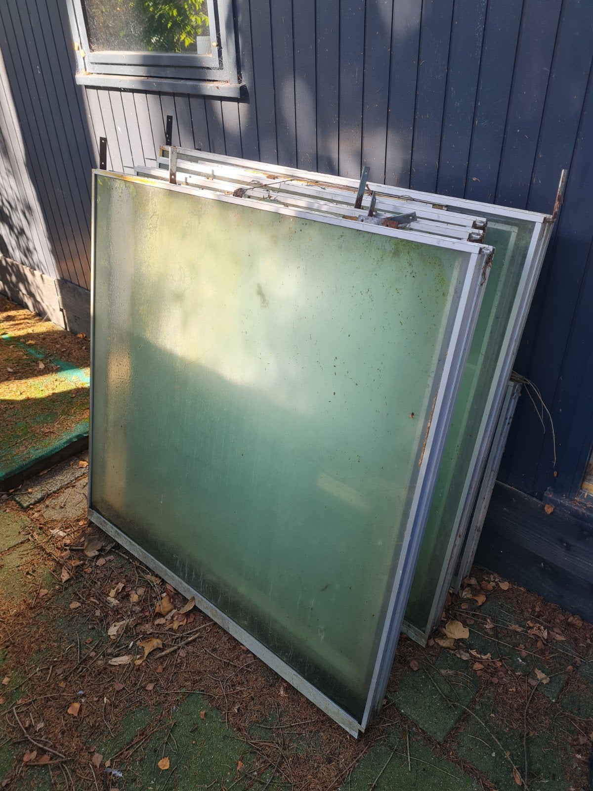 Gratis aluminium panelen met dubbel glas, diverse maten, Ophalen, Gevelraam of Ruit, Gebruikt, 120 tot 160 cm