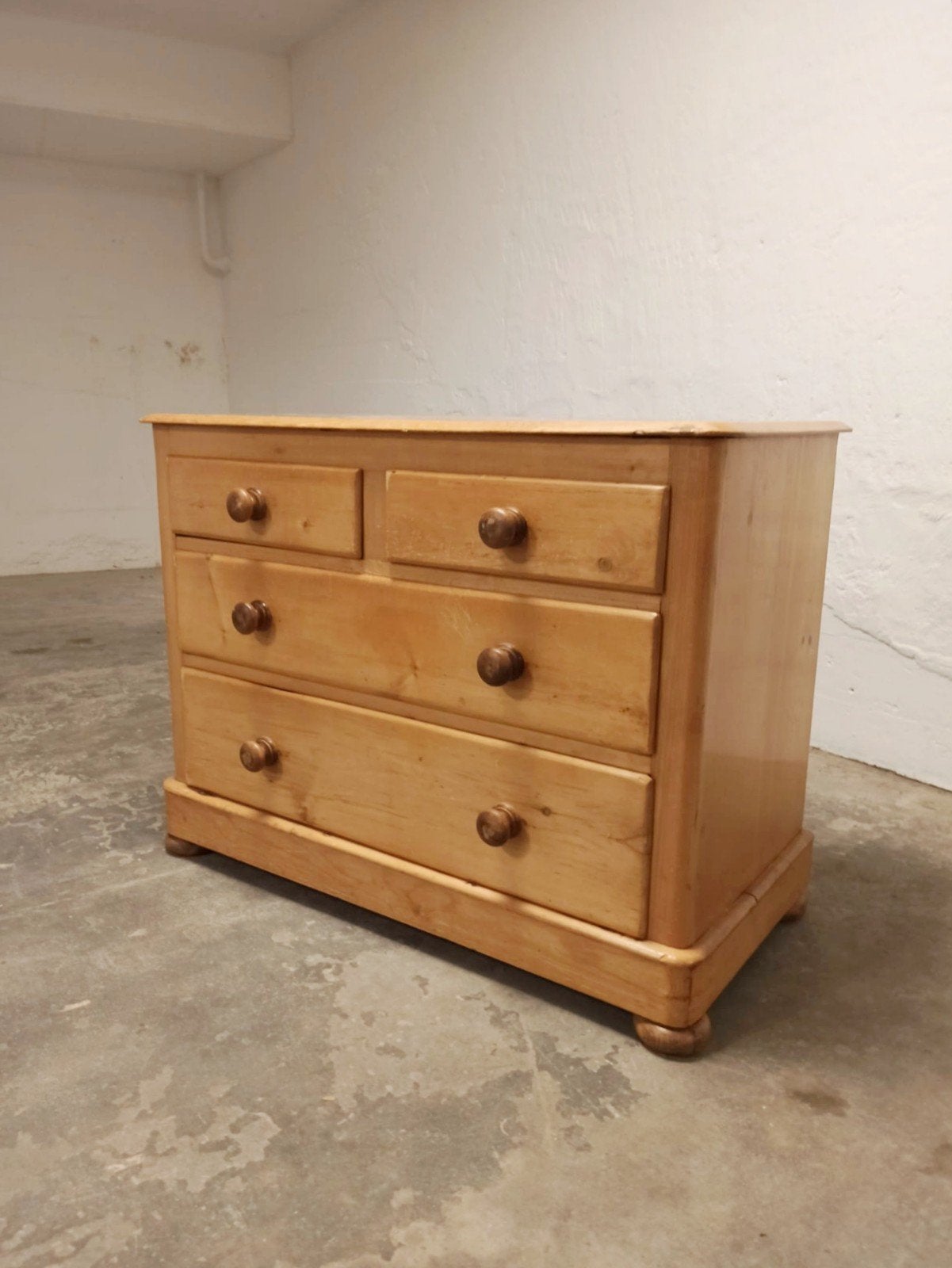 vintage grenen ladekast, Ophalen, Tweedehands, Tweedehands, 50 tot 100 cm