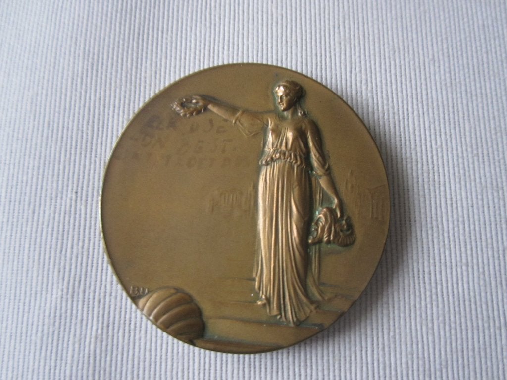 bronzen penning onbekend, Ophalen of Verzenden, Brons, Nederland