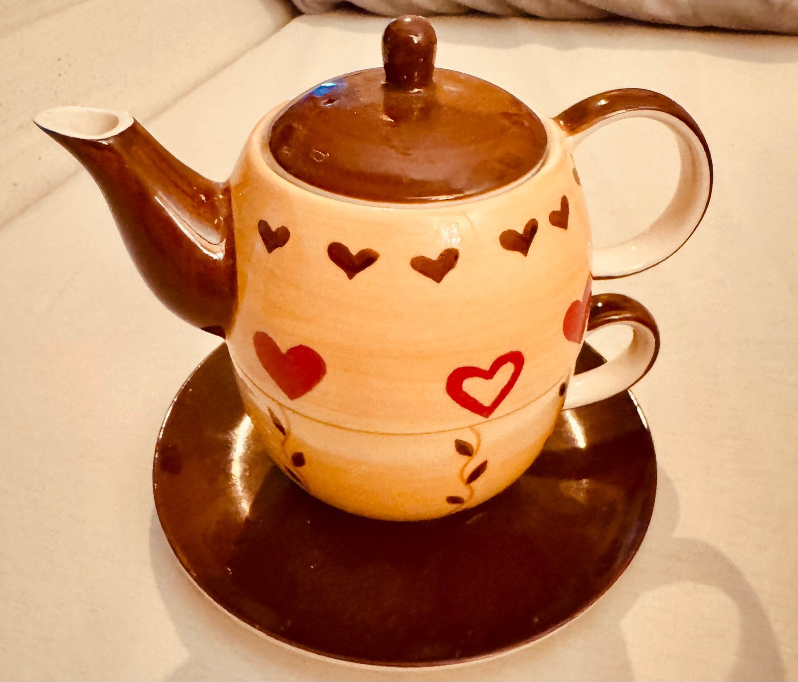 ChaCult "Tea for One" Set – Handbeschilderd Keramiek, Ophalen of Verzenden, Keramiek, Overige stijlen, Kop(pen) en/of Schotel(s)