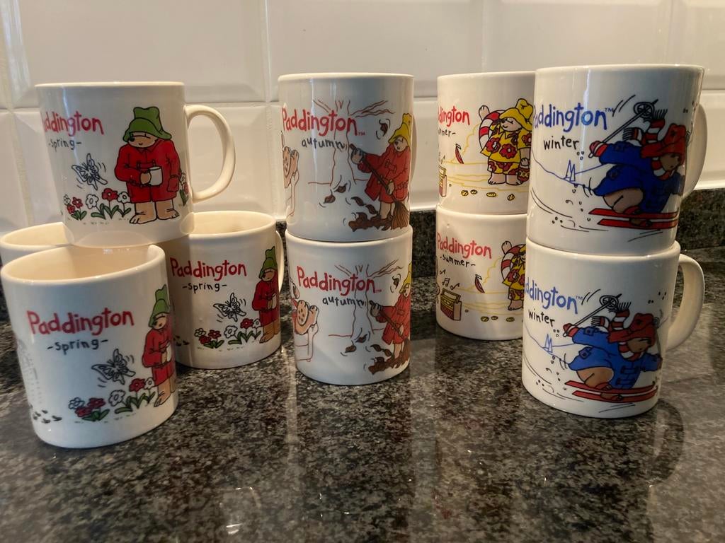 6 x BEERTJE PADDING TON MOKKEN van DOUWE EGBERTS - VINTAGE, Huis en Inrichting, Keuken | Servies, Keramiek, Overige typen, Ophalen of Verzenden