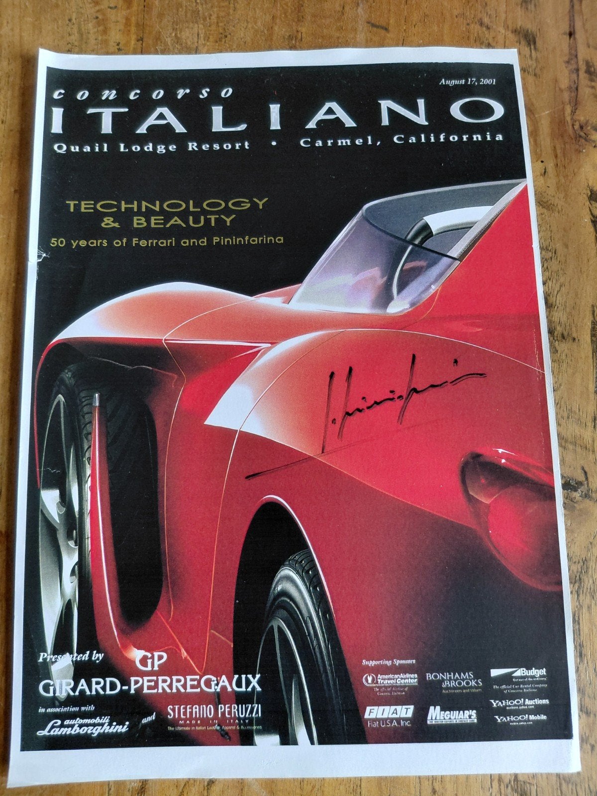 Ferrari Pininfarina gesigneerde evenementposter A4, Boeken, Ophalen of Verzenden, Gelezen
