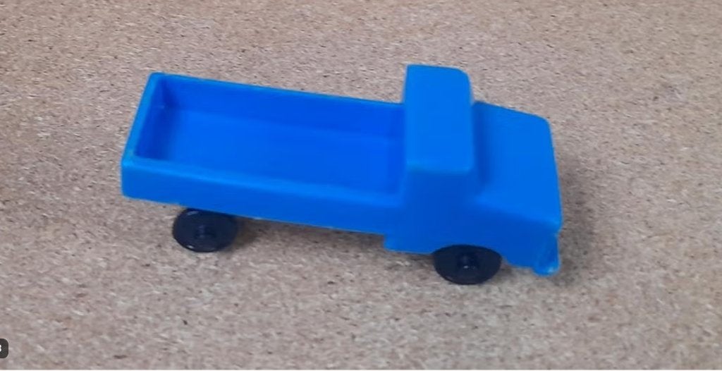 Vintage blauwe speelgoed truck merk Herbart jaren '70, Ophalen of Verzenden, Gebruikt