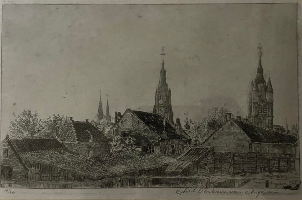 Vroege Ets van Antoon Derksen van Angeren, Antiek en Kunst, Ophalen