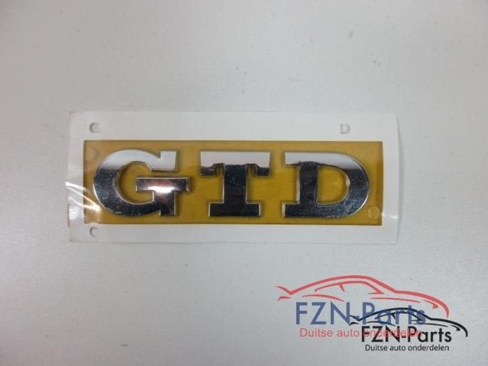 VW Golf 7 GTD Embleem Sticker Logo Achterklep, Ophalen of Verzenden, Gebruikt