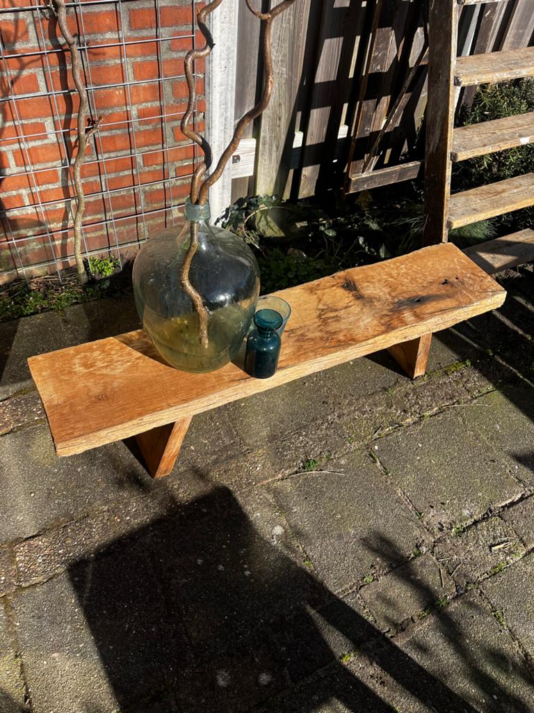 Robuuste vensterbank/bankje van echt Veluws eikenhout, Ophalen