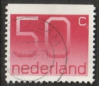 Nederland 1976 1113G Crouwel 50c Boven ong, Gest, Postzegels en Munten, Ophalen of Verzenden, Na 1940, Gestempeld