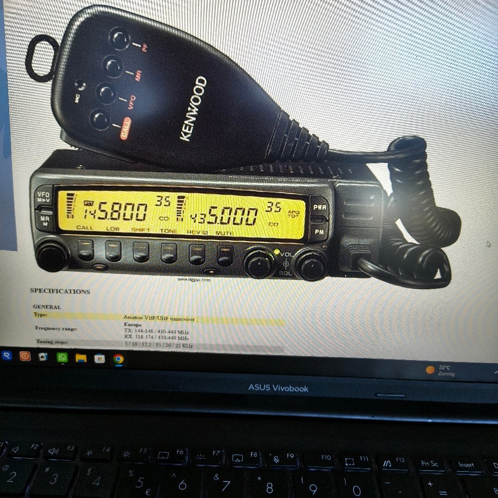 Kenwood-TM-733E       2 meter en 70 cm, Telecommunicatie, Ophalen of Verzenden, Zo goed als nieuw, Zender en Ontvanger
