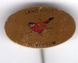 Langhout Hilversum dierenspeciaalzaak blik speldje ( W_211 ), Verzenden, Zo goed als nieuw, Merk, Speldje of Pin