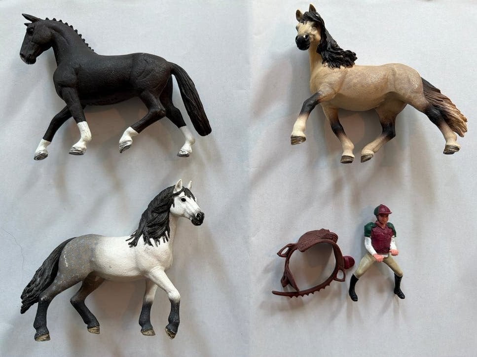 Schleich paarden en ruiter set, Ophalen of Verzenden, Gebruikt
