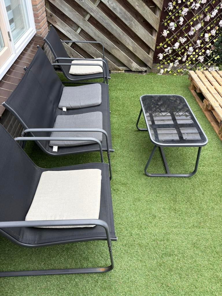 tuin set, Tuin en Terras, Ophalen of Verzenden, Zo goed als nieuw, 4 zitplaatsen, Tuinset