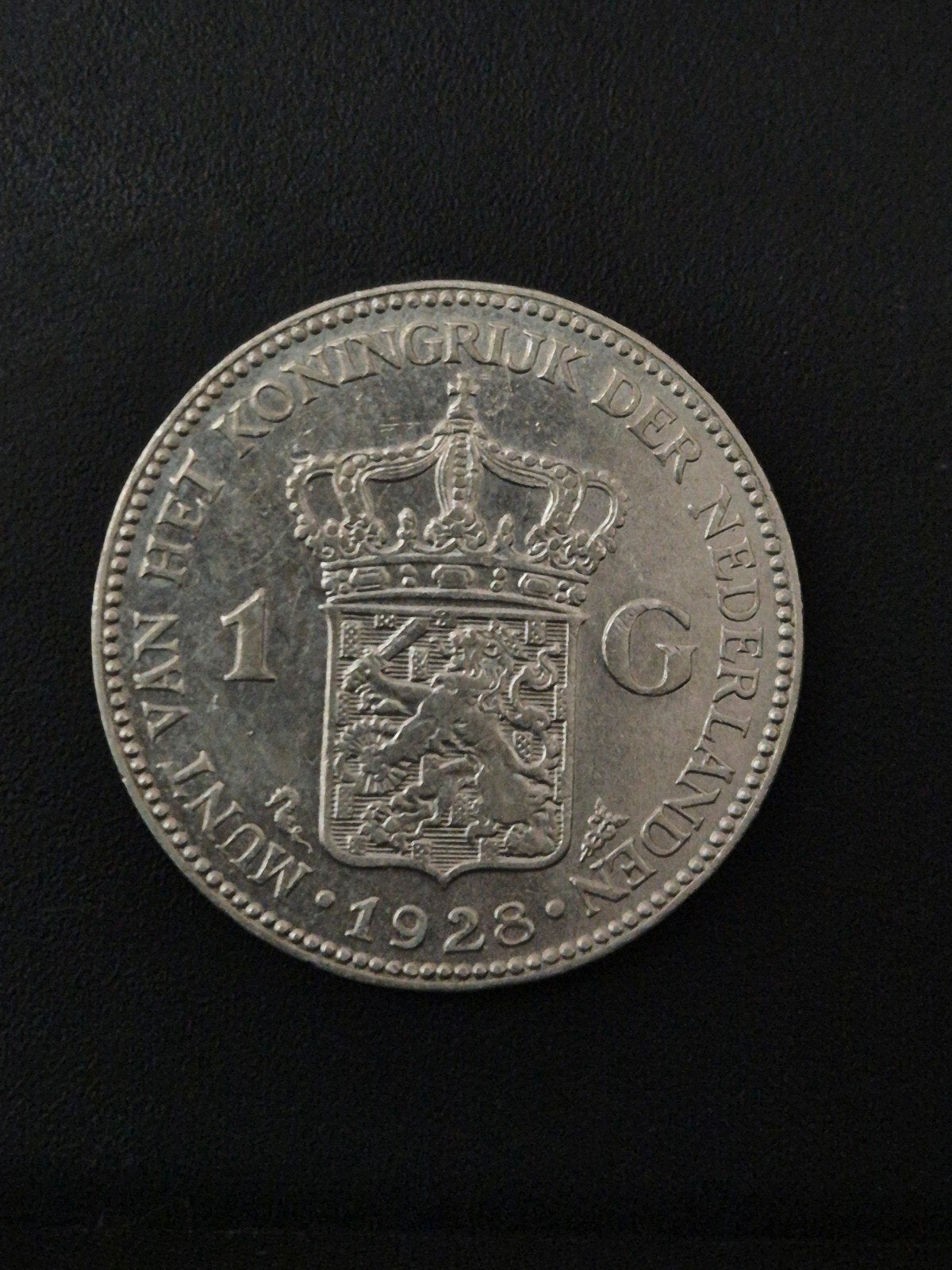 1 Gulden 1928, 1 gulden, Verzenden, Zilver, Koningin Wilhelmina