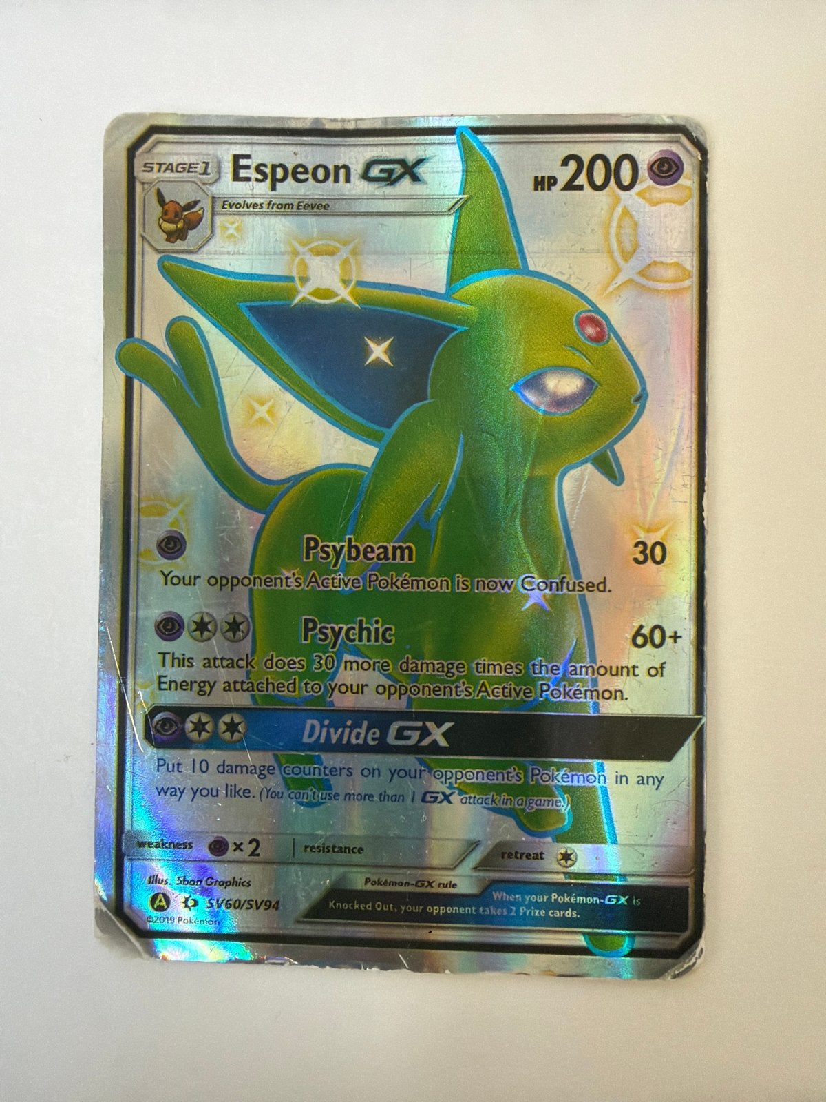 Espeon GX (SV60/SV94) - Pokémon Kaart, Hobby en Vrije tijd, Ophalen of Verzenden, Gebruikt, Losse kaart, Foil