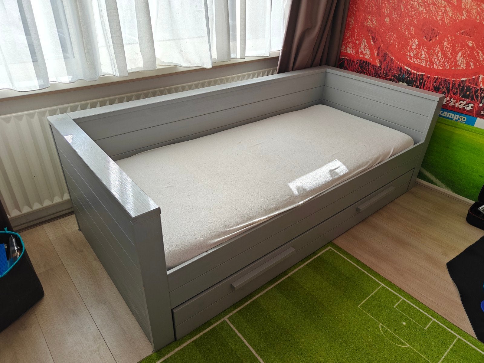 Complete kinderkamer set - WOOOD Dennis betongrijs, Ophalen, Gebruikt, 90 cm, Eenpersoons