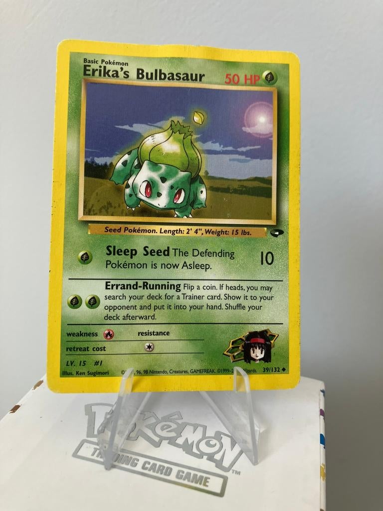Erika's Bulbasaur 39/132 - Gym Challenge, Hobby en Vrije tijd, Verzamelkaartspellen | Pokémon, Ophalen of Verzenden, Gebruikt