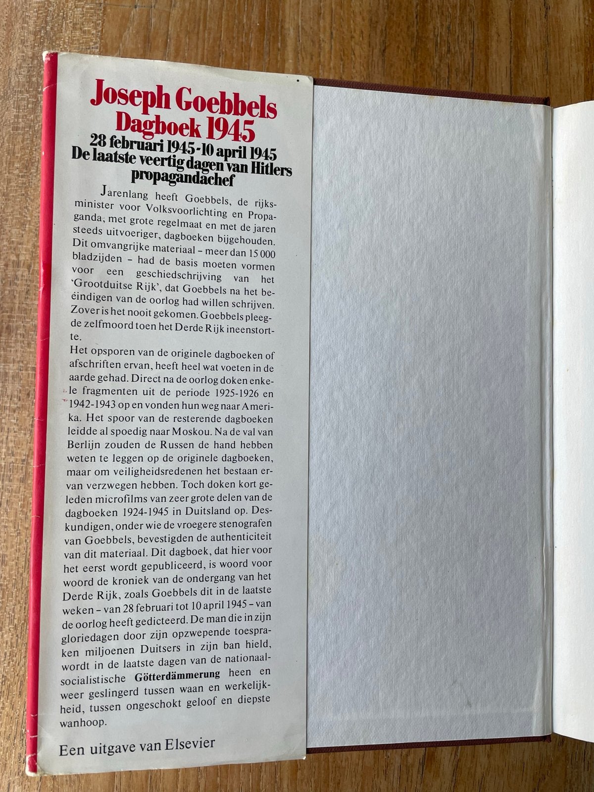 Joseph Goebbels Dagboek 1945 - Laatste dagen Hitler, Boeken, Ophalen of Verzenden, 20e eeuw of later, Gelezen
