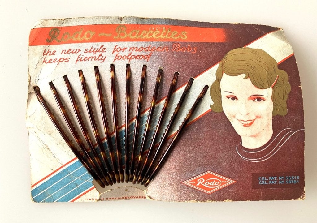 Vintage haarspelden / Bobby Pins - op verpakking, Sieraden, Tassen en Uiterlijk, Ophalen of Verzenden, Gebruikt, Haarspeld