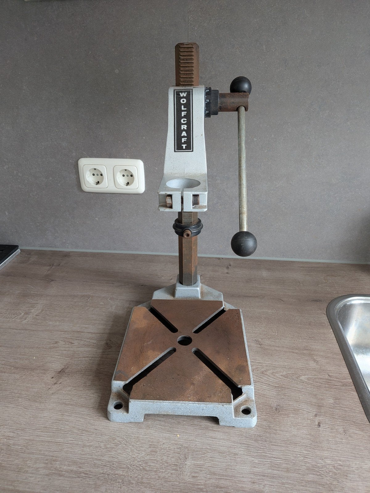 Wolfcraft Kolomboormachine - Gebruikt, Ophalen of Verzenden, Gebruikt, Kolomboormachine