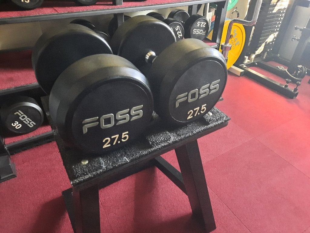 Dumbbells 27.5kg, 30kg, 32.5kg en 35kg, Ophalen, Zo goed als nieuw, Rug, Dumbbell
