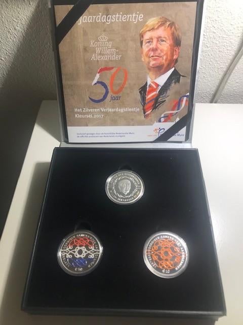 Verjaardags Tientje, Setje, Zilver, Overige landen, Ophalen of Verzenden