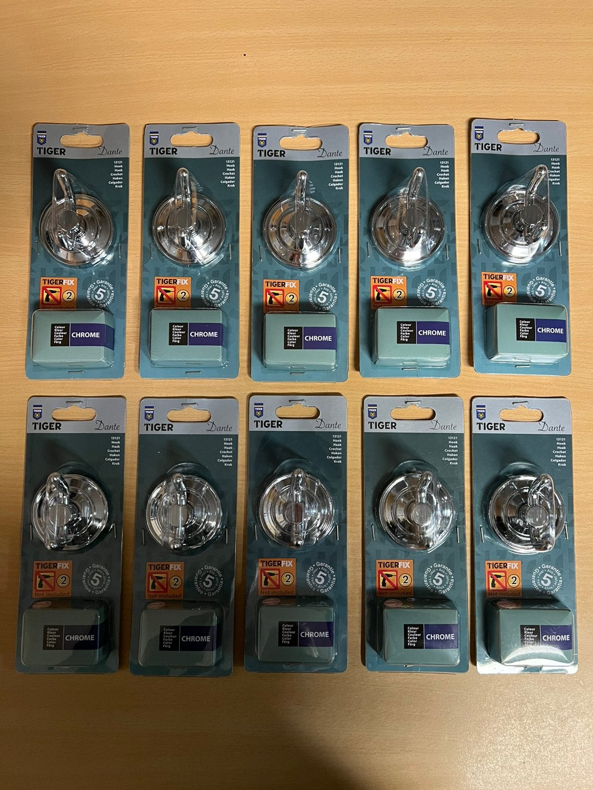 Tiger Dante luxe handdoekhaakje dubbel chroom !NIEUW! Grohe, Ophalen of Verzenden, Nieuw, Handdoekenrek