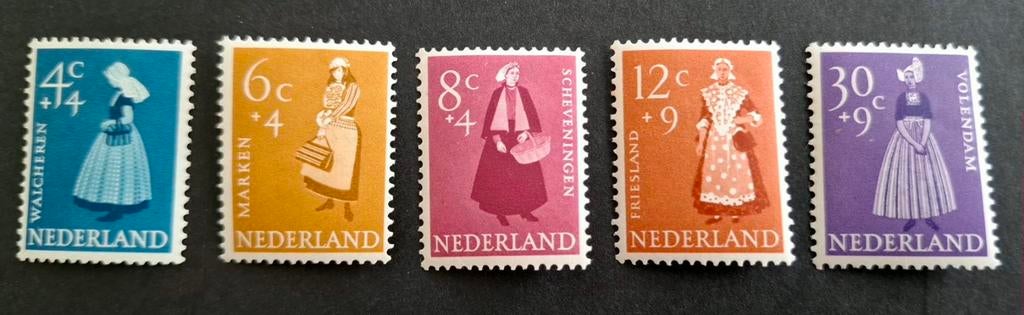 Nederland 1958 nvph 707-711 Zomerzegels klederdrachten, Postzegels en Munten, Ophalen of Verzenden, Postfris