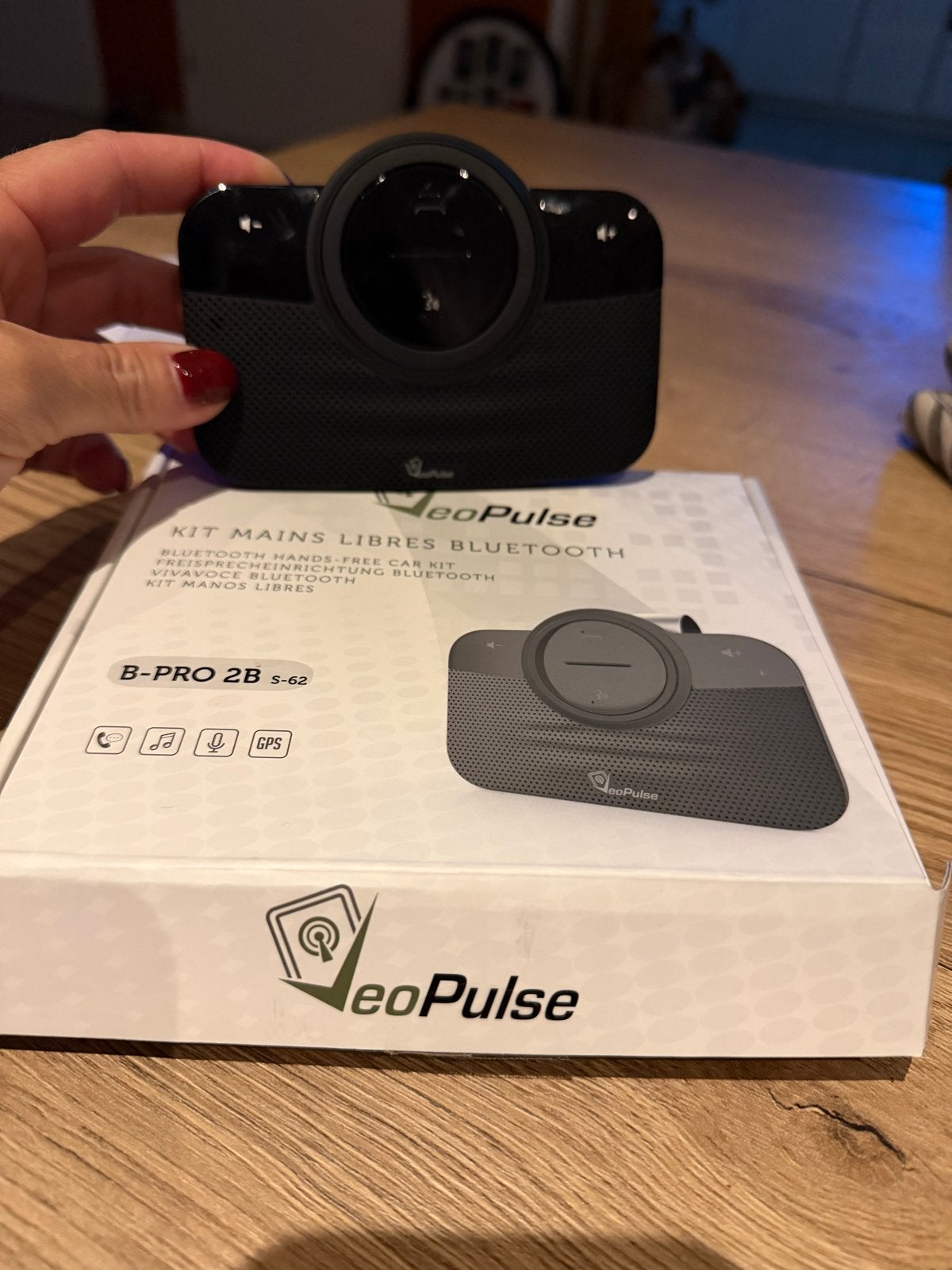 VeoPulse B-Pro 2B Bluetooth Carkit - Handsfree Bellen, Telecommunicatie, Opbouw, Universeel, Complete carkit, Ophalen of Verzenden