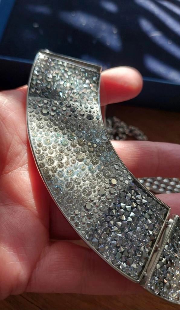 Swarovski ketting met kristallen, Met kristal, Overige materialen, Ophalen of Verzenden, Zo goed als nieuw