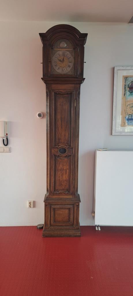 Antieke staande klok, eikenhout, met slinger, Antiek en Kunst, Antiek | Klokken, Ophalen