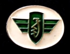 Zündapp speld- groen wit gelakt (Pako), Verzenden, Zo goed als nieuw, Transport, Speldje of Pin