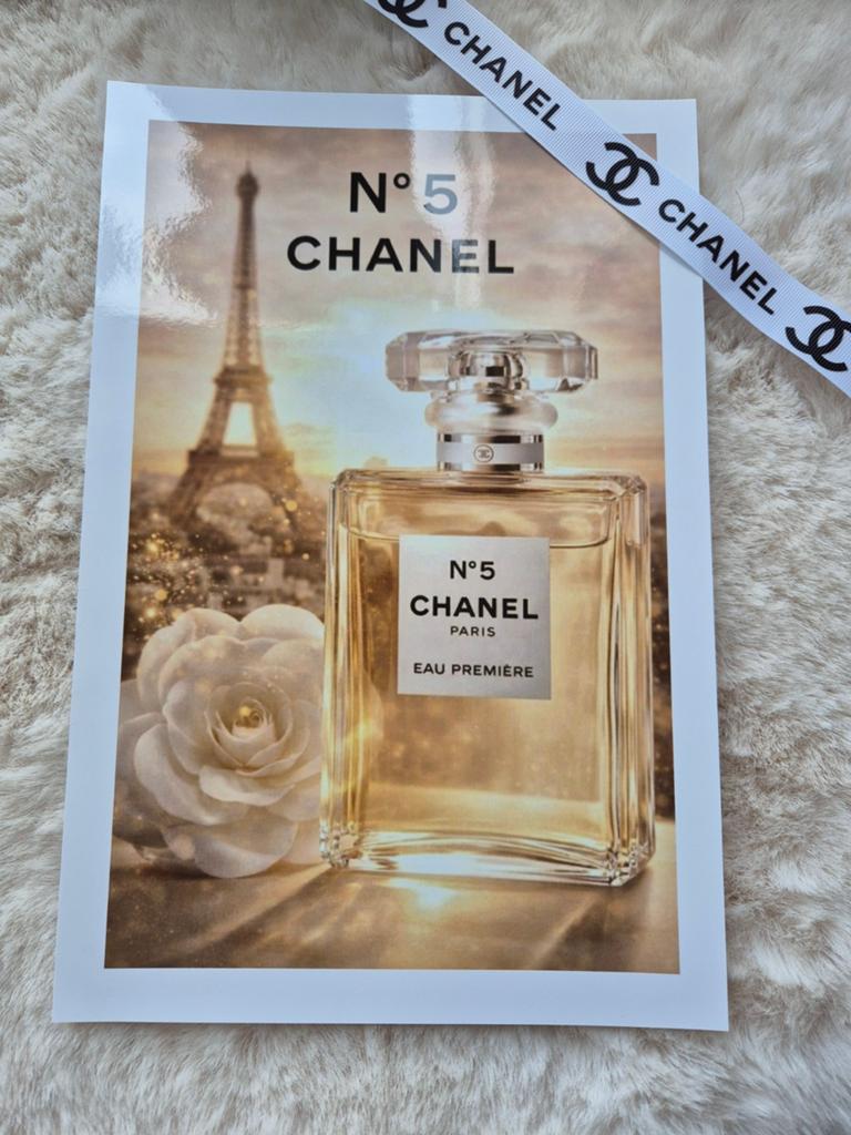 Poster A4 formaat! Chanel afbeelding parfum, Verzamelen, Posters, Nieuw, Overige onderwerpen, A4 of kleiner, Rechthoekig Staand