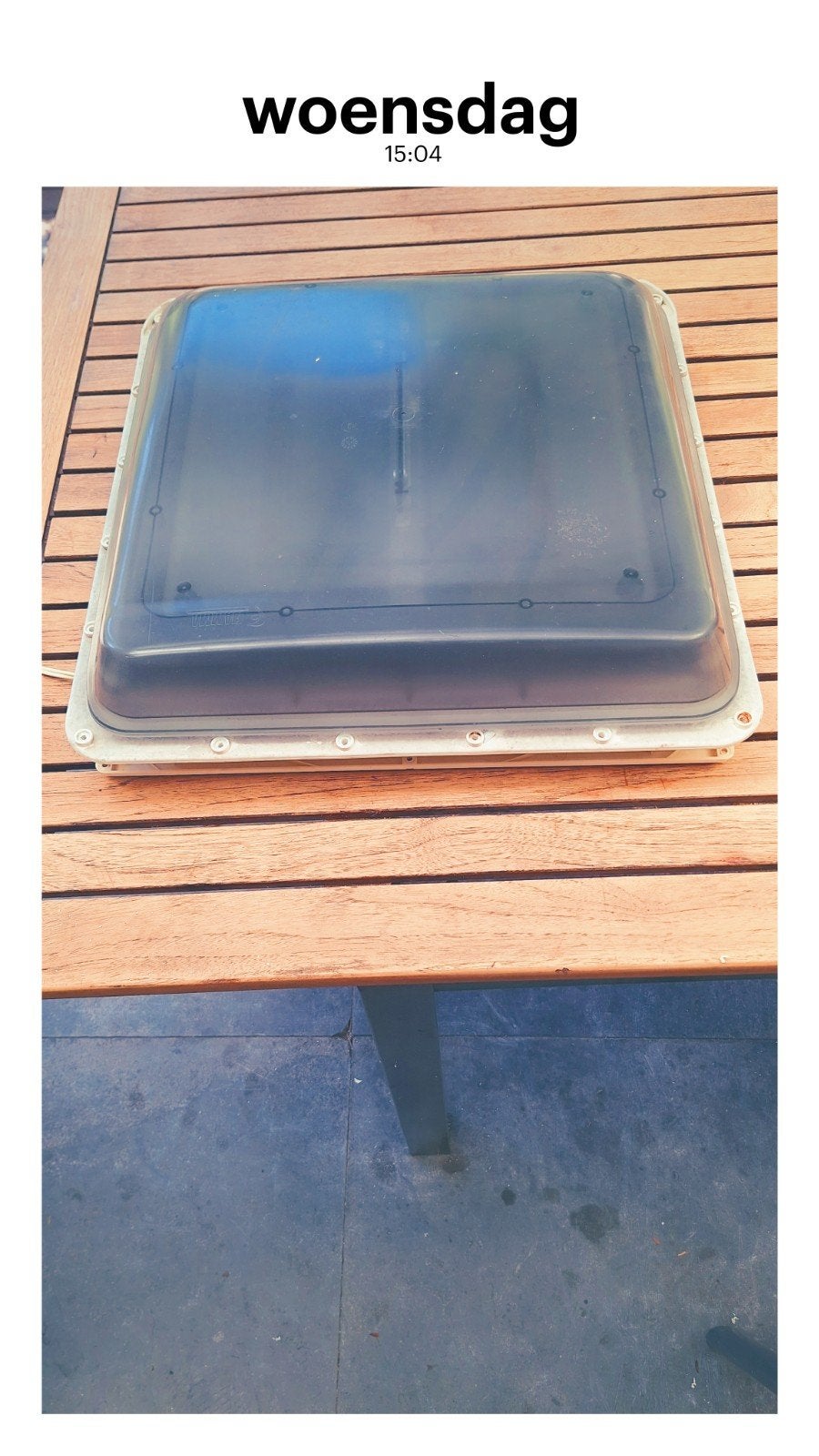 Fiamma dakluik met ventilator en muggengaas 40x40, Ophalen, Gebruikt