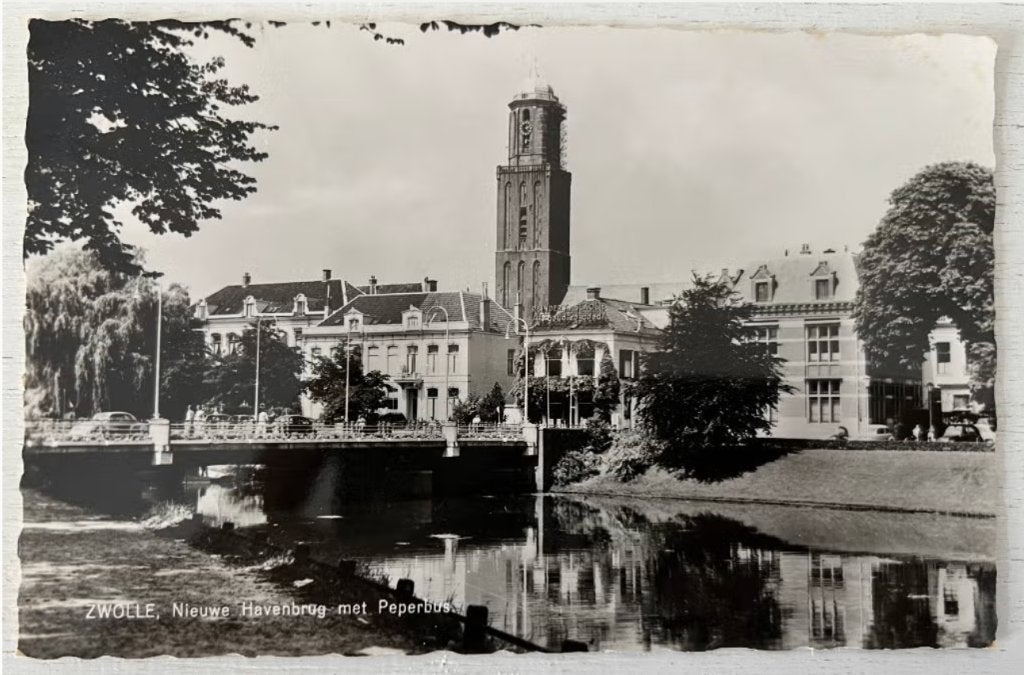 Oude Ansichtkaart - Zwolle - Nieuwe Havenbrug, Verzamelen, Ophalen of Verzenden, 1960 tot 1980, Gelopen, Overijssel