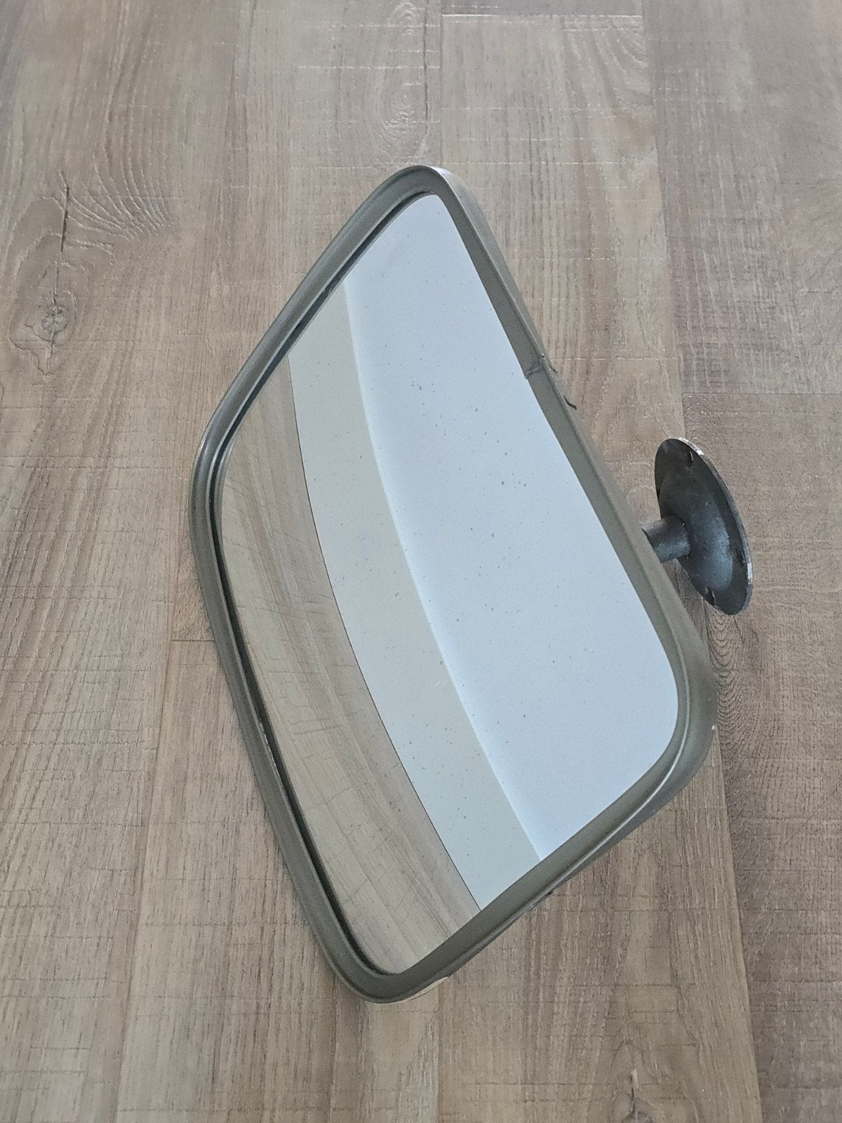 Vintage antieke Verkeers-/Uitritspiegel met Convex /bol glas, Ophalen of Verzenden, Rechthoekig, Minder dan 50 cm