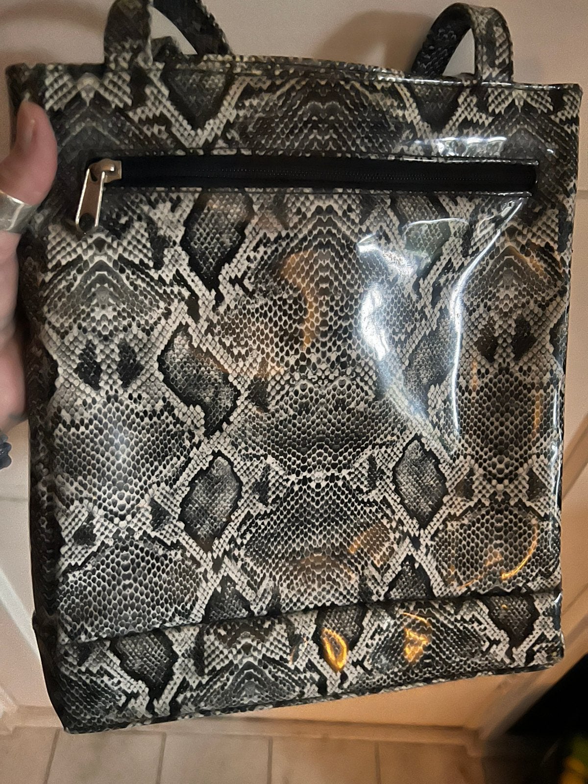 Schoudertas PVC, Ophalen of Verzenden, Zo goed als nieuw, Schoudertasje