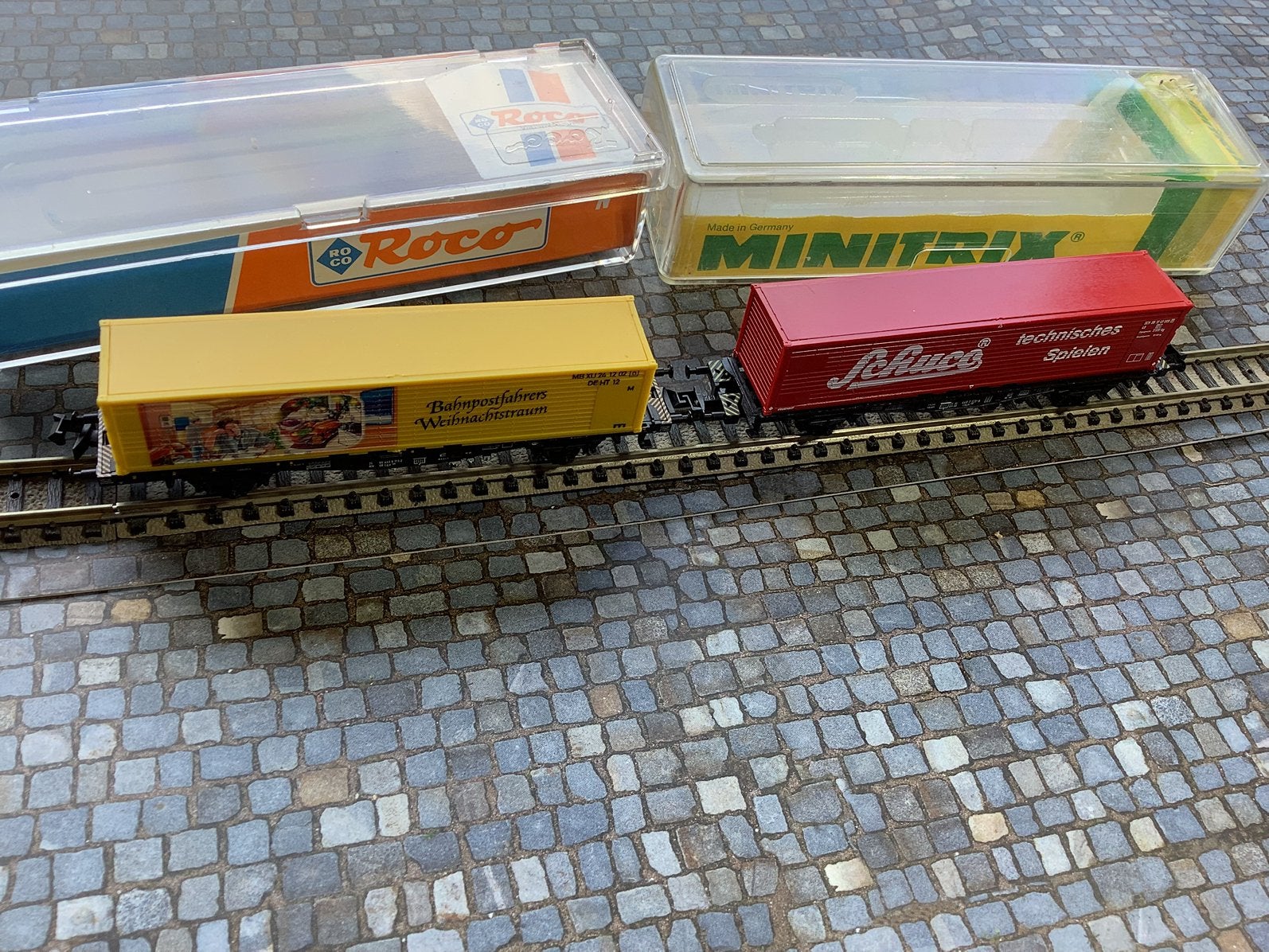 2 containers van schuco  n spoor, Ophalen of Verzenden, Zo goed als nieuw, Gelijkstroom of Wisselstroom, Overige merken