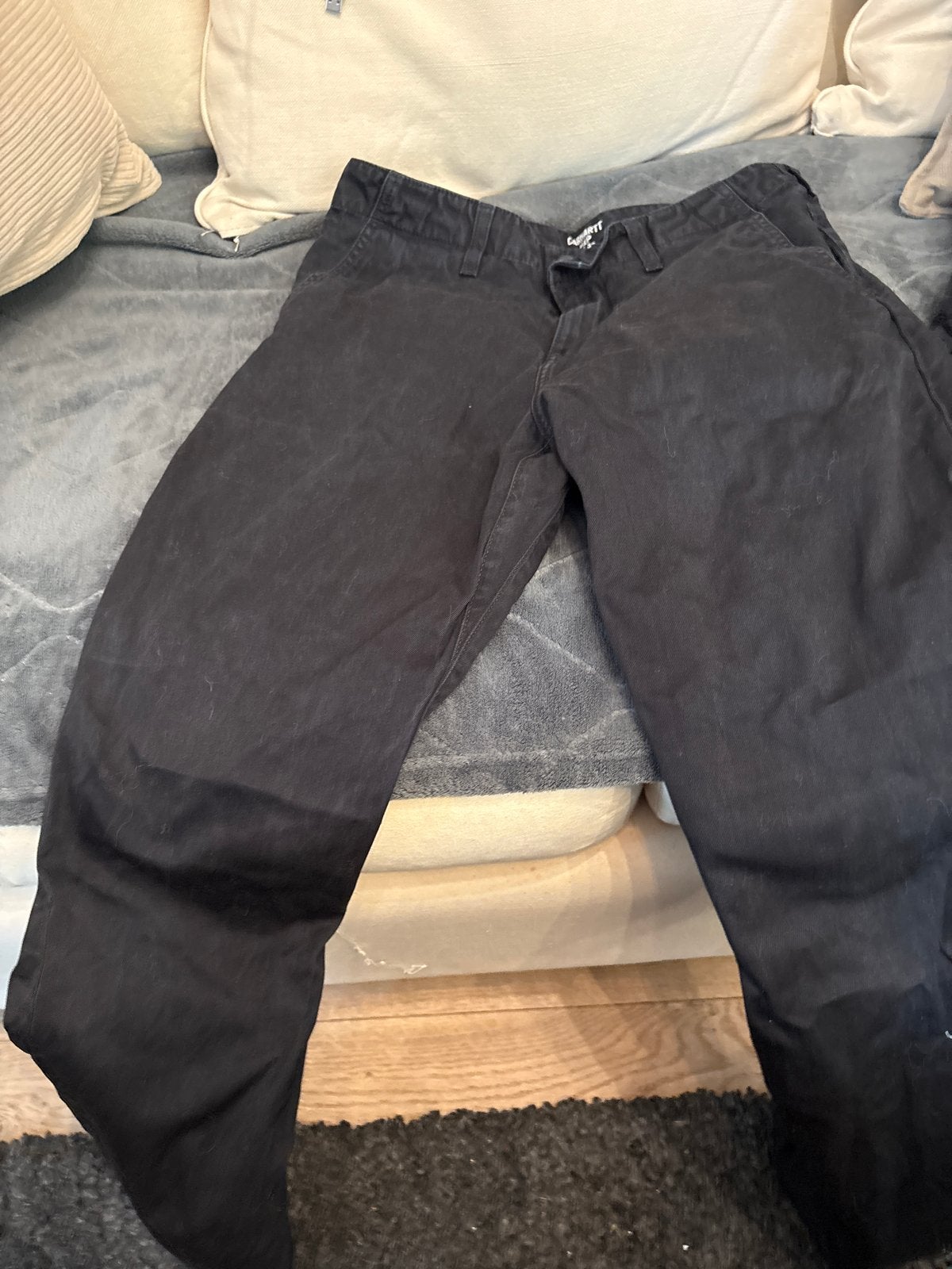 Spijkerbroek zwart carhartt wip, Ophalen of Verzenden, Zo goed als nieuw, Zwart, W32 (confectie 46) of kleiner