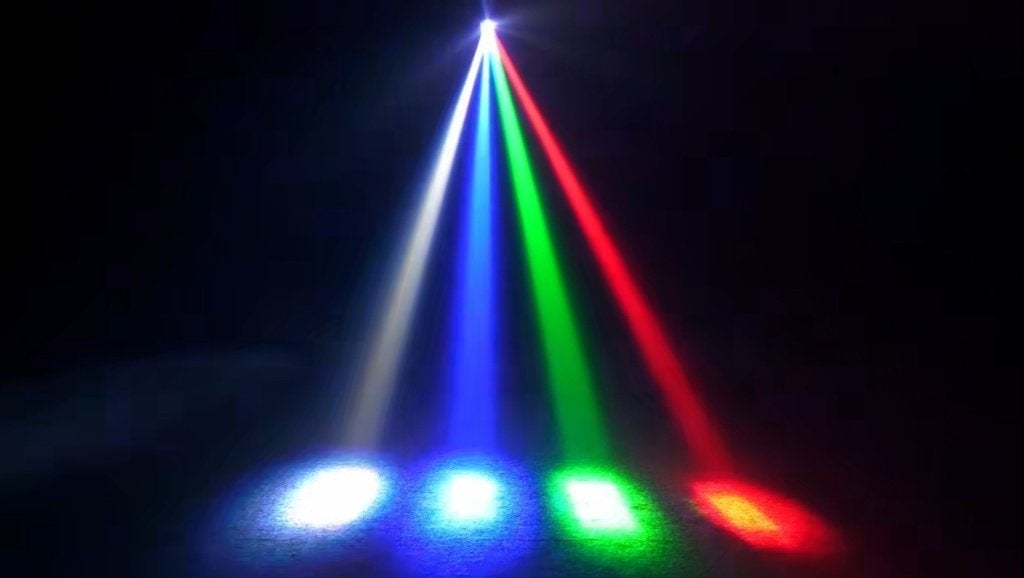 Movinghead lichteffect met 4 RGBW leds en rgb led ring, Ophalen, Nieuw, Licht, Geluidgestuurd