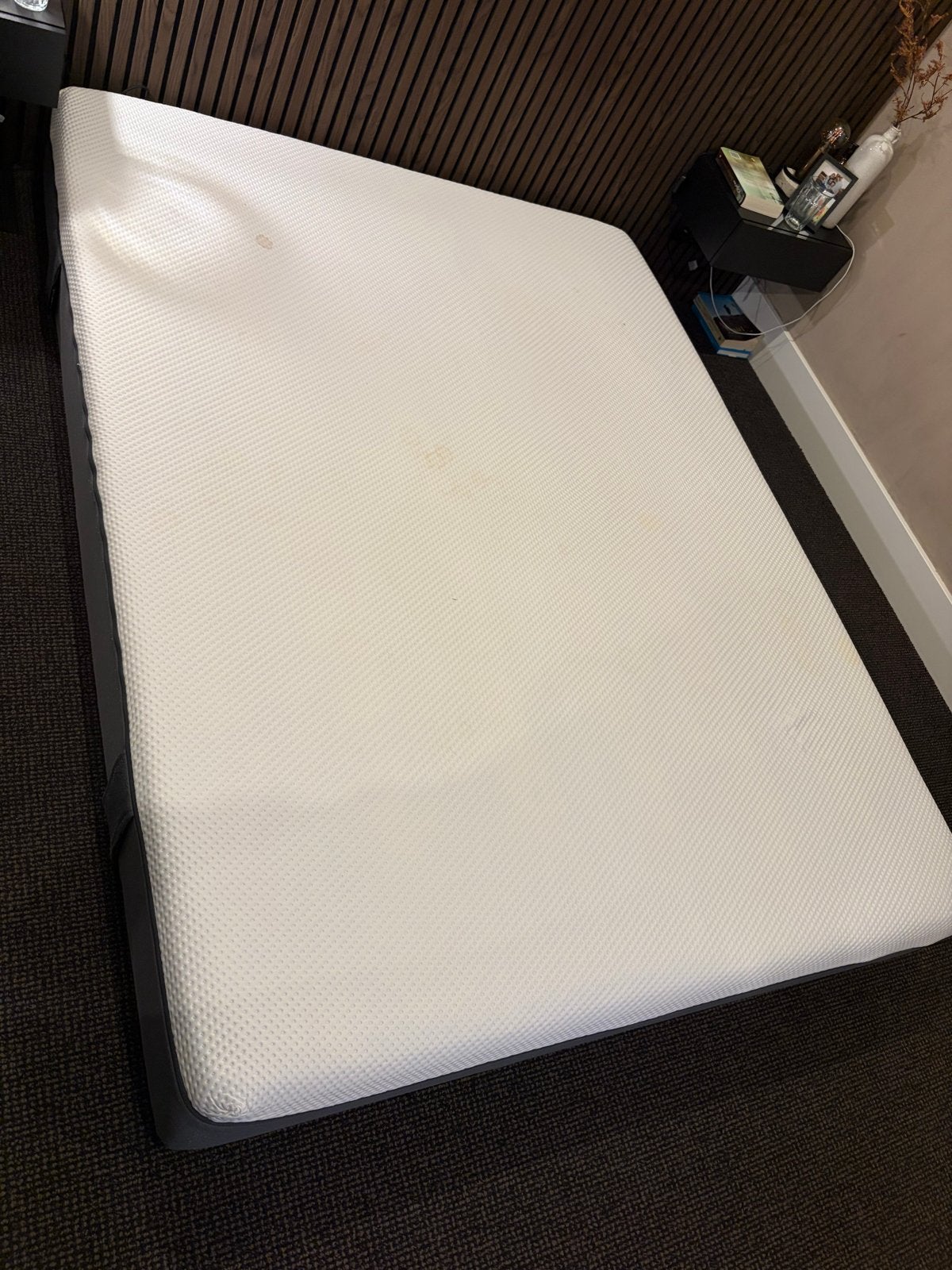 Emma matras 160x210 cm met lattenbodem, Gebruikt, 210 cm, Tweepersoons, Ophalen of Verzenden