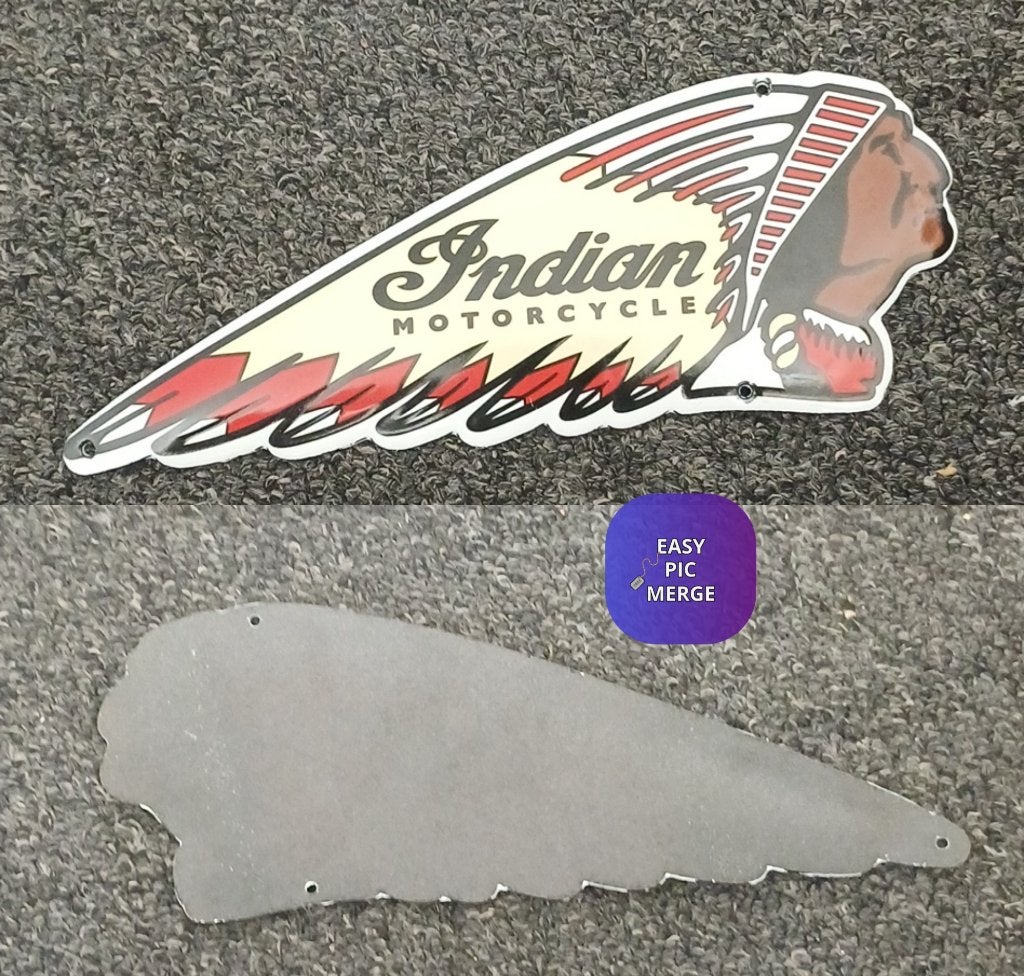 Indian Motorcylce contour model emaille bord, Ophalen of Verzenden