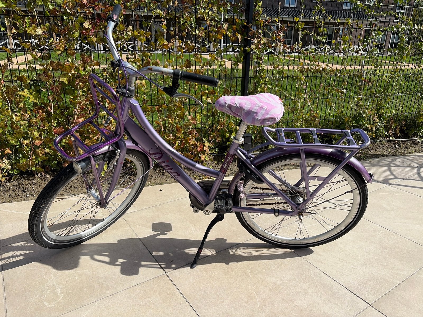 Batavus Diva fiets meisje - Paars - 24 inch, Fietsen en Brommers, Ophalen, Terugtraprem, Gebruikt, Versnellingen