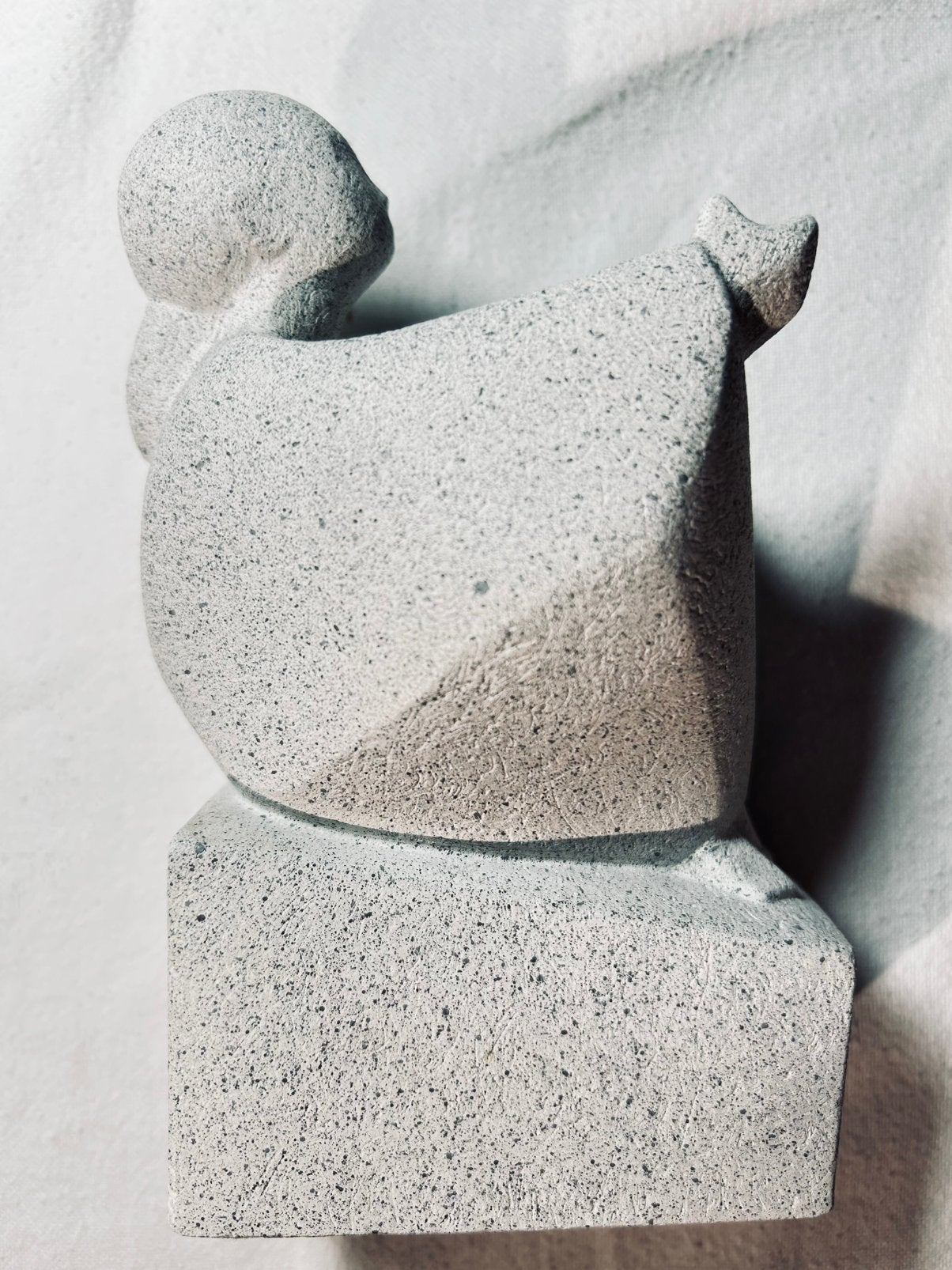 Vintage Abstracte Marble Stone Art beeld Belgie, Ophalen of Verzenden
