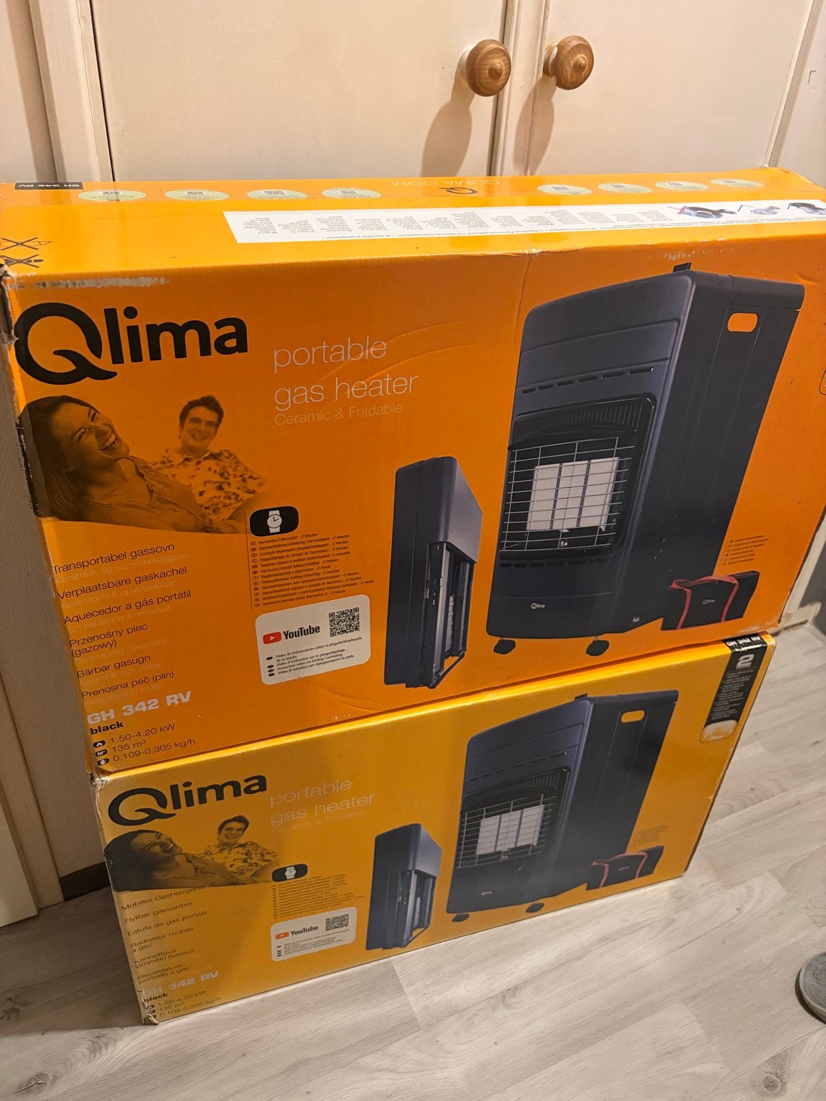 Qlima GH 342 RV Draagbare Gaskachel - Nieuw in doos, Gas, Nieuw, Ophalen of Verzenden, Vrijstaand