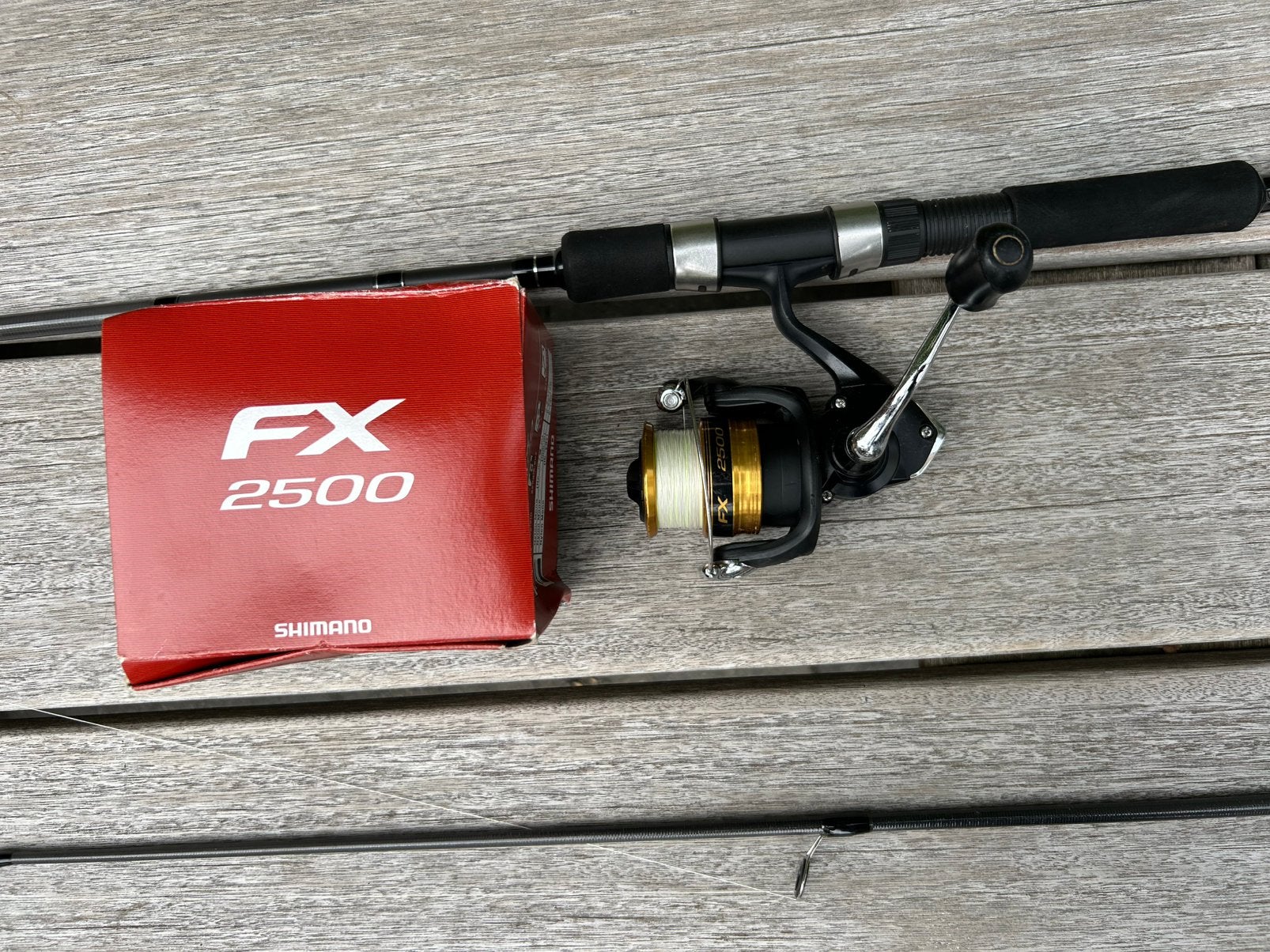 Complete vishengelset – Shimano –  voor beginnende visser, Watersport en Boten, Ophalen, Gebruikt, Werphengel