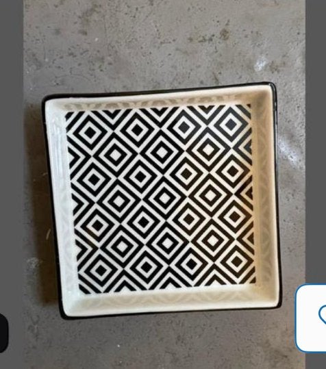 Zwart wit schoteltje, Ophalen of Verzenden, Zo goed als nieuw
