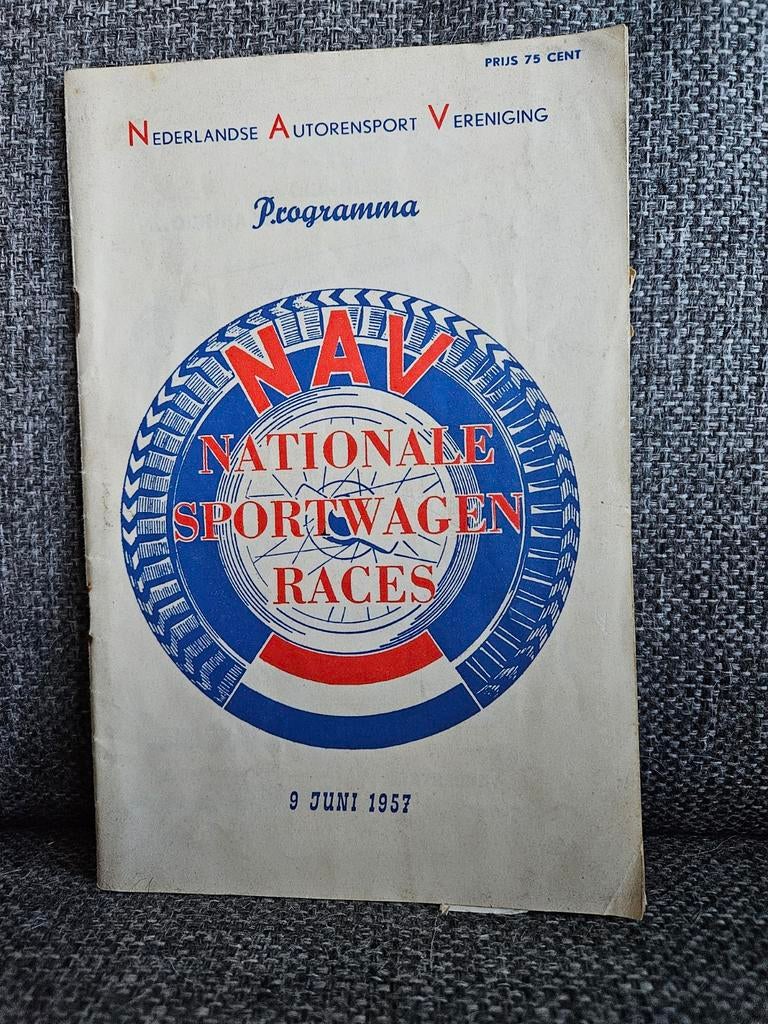 NAV Nationale Sportwagen Races Programma 1957, Verzenden, Gebruikt, Auto's